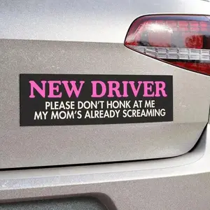 New Driver Funny Car Magnet, Funny Bumper, Gifts For New Driver, Teenager Gift, Student Driver Magnet
