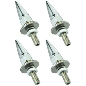 Car License Plate Screw Shape License Plate Fastener Bolts 4 Pack Anti-Theft License Plate Screw Frame Kit Fits Most Vehicles Motorcycle Trucks