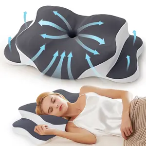 Memory Foam Neck Pillow, 1 Count, Comfortable Cervical Support, Suitable Side & Back Sleeping, Supportive Memory Foam, Contoured Memory Foam