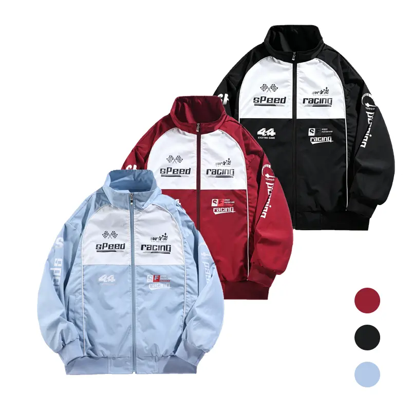 Men's Casual Solid Zip Up Jacket, Lightweight & Windproof Outerwear with a Loose Fit for Spring Autumn Travel, Jackets Zip Up, Zip Up Jackets