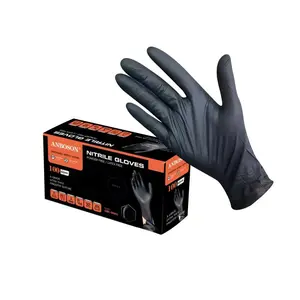 Heavy Duty Nitrile Gloves,6mil-100 Count,Black Disposable Cleaning Cooking Gloves for Kitchen ,Powder Free, Latex Free