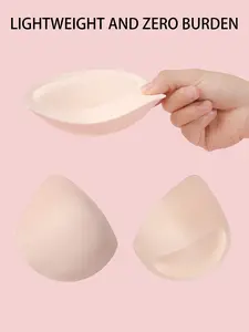 1/2 pair of reusable, thickened, half-circle design bra inserts, washable, with a natural curve, suitable for weddings, banquets, parties, travel, and other occasions.