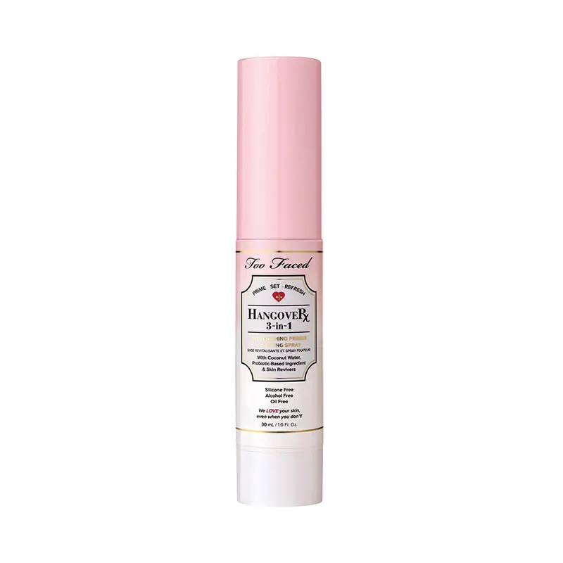 Too Faced Hangover 3-in-1 Primer & Setting Spray | Hydrates + Brightens Skin | Smooth + Soothe Skin | All Day Use