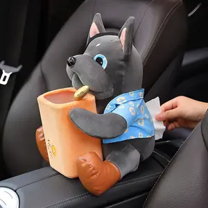 2-in-1 Car Tissue Box & Trash Can - Creative Armrest-Mounted Tissue Dispenser with Trash Bin, Universal Fit for Car Interior Decoration & Organization car tissue holder