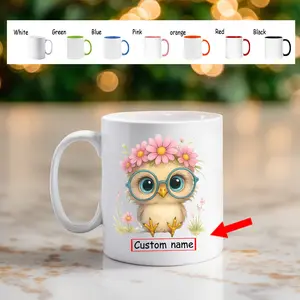 2026  A Ceramic Mug Featuring a 'Cute Little Chick' Design, Personalized Coffee Cup Or Water Cup, High-Quality Mug, Perfect for Gifts on Valentine'S Day, Mother'S Day, Father'S Day, Thanksgiving, Easter, Christmas, Birthdays, Etc., 11Oz