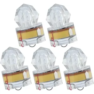 5 Pack LED Deep Drop Fishing Lights  Lights Water Activate LED Lighted Lures Deep Drop Rig Fishing Flashers Hablibut Tuna Swordfish