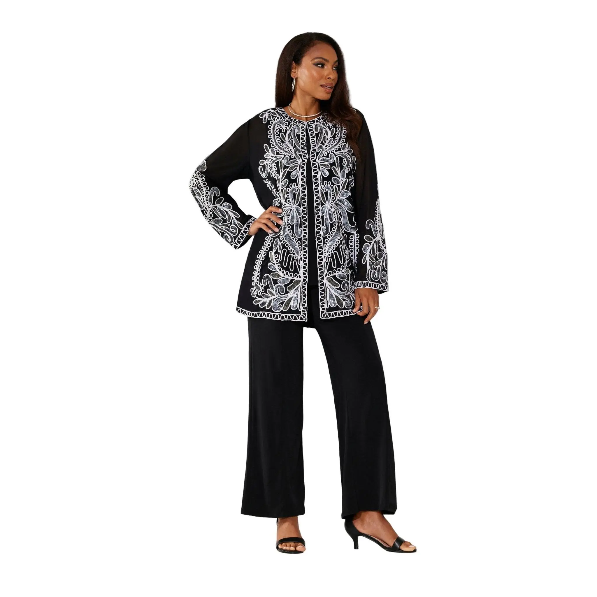 Lasting Impressions Embellished Three-Piece Pantsuit – Studio EY