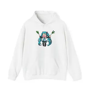 Hastune Miku Vocaloid Hoodie, Video Game Wear, Japanese Anime, Japanese Video Game, Virtual Idol, Kawaii Hoodie