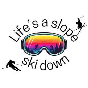 Life Is a Slope – Ski Down 2x3 Magnet