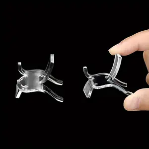 2pcs/set Display Holder, Clear Display Easel Stands, Pedestal Small Collectibles Display Stands for Displaying Crystal Geodes Rock Mineral Agate Coral