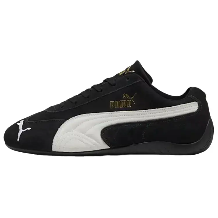 Men's Puma Speedcat OG Black White Round Toe Lifestyle Sneakers - Premium Suede Upper, Low-Profile Motorsport-Inspired Design, Lightweight, All-Season, for Everyday Wear, Streetwear Fashion