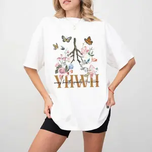 [ Sale Up To 65% ] Comfort Colors YHWH Shirt , Yahweh Womens Shirt Floral Christian Shirt , Floral Lungs Sweatshirt Christian Shirt , YHWH Breathe, Cotton, Classic Design