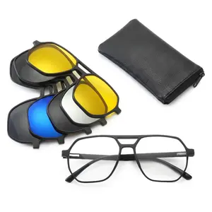 Original design, new five-in-one polarized lens case with magnetic clamp for sunglasses. Perfect for driving. Unique eyewear, suitable for both men and women. One pair allows you to experience multiple styles.