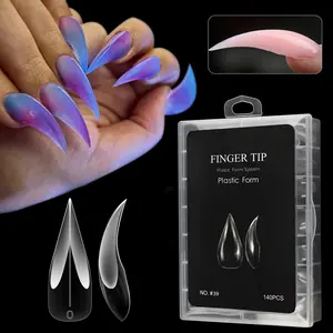 Crystal Nail Art Model Eagle Beak Shape Quick Extension, Reusable UV LED Gel Nail Tips, Long-Lasting Finger Nail Membrane