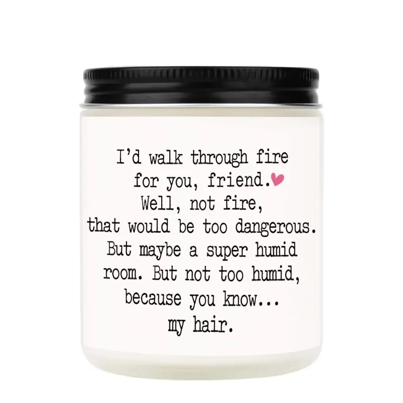 Best Friends Birthday Gifts for Women, Aroma Scented Candles for Women, Decorative Candle, Christmas, Friendship Gifts for Friends Female, I'd Walk Through Fire for You Friend Candle, Handmade, Handcrafted Candle, Home Fragrances, Candle Decoration