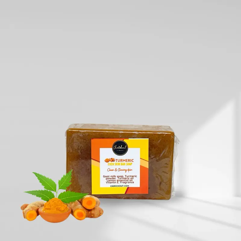 Cherichout Even Skin Turmeric - Soap for a natural glow. Nourishing, gentle for daily use cleanser. Body care