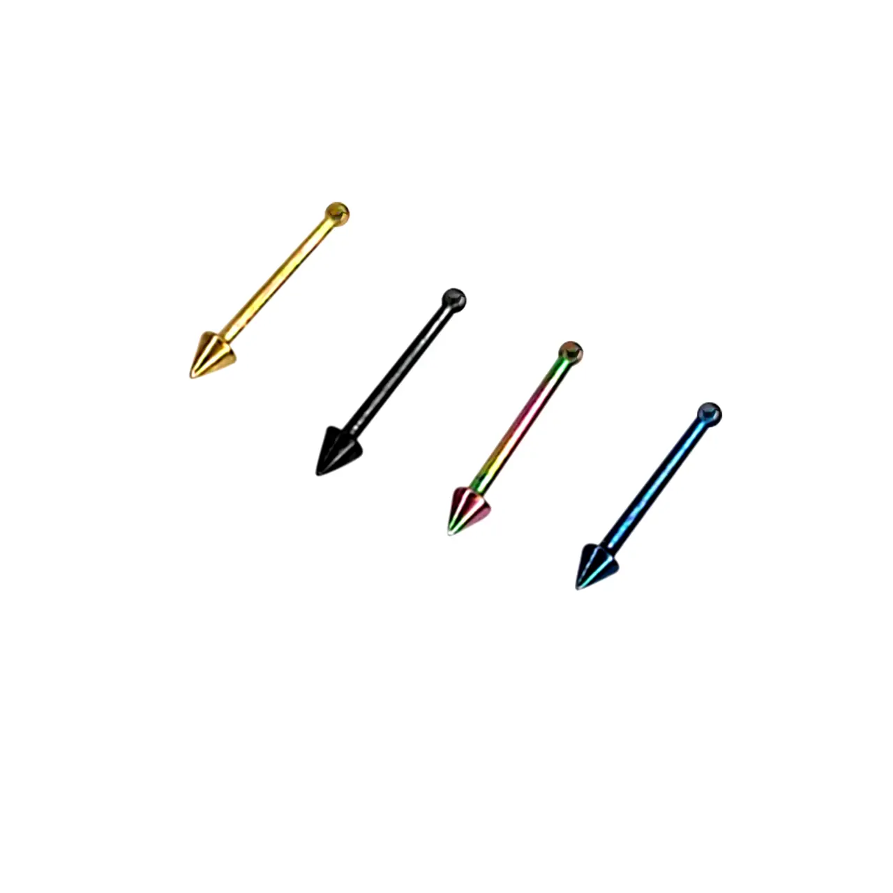 Anodized IP Coated 20g Titanium Nose Bone Spike Stud