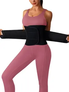 Thickened Waist Cincher Shapewear with Adjustable Velcro Straps, Dual Elastic Bands, Fashionable Three-Color Ribbons, Casual & Shaping Support, Womenswear