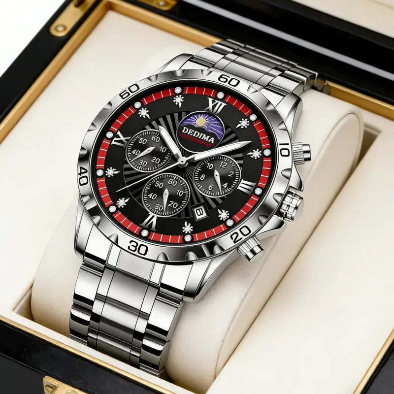 V0032 steel strip with black and red surface