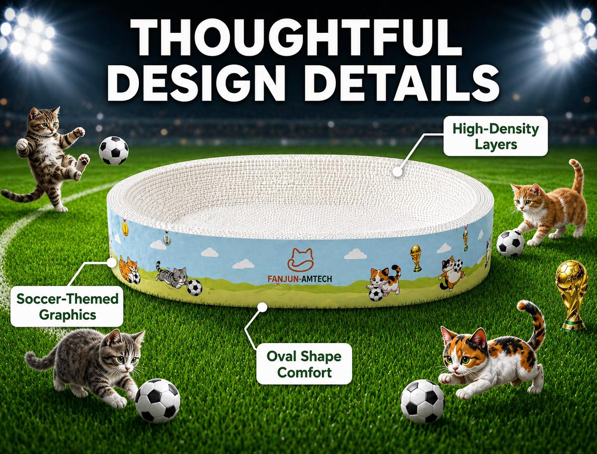 【DealsForYouDays】 FANJUN-AMTECH 2-in-1 Cartoon cat scratcher bed,Play & Rest Design, No Paper Scraps, Wear-Resistant, Anti-Overturning, High-Hardness Plant Fiber Corrugated Paper, Plastic-Free, Safe Eco-Friendly Cool Cat Supply,summerwins