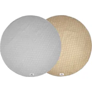 ® Pawtect® Pads Washable Pee Pads for Dogs (2Pack) of Premium Dog Pee Pads, Waterproof Puppy Pads & Reusable Dog Pads, Whelping Pads & Modern Pee Pads for Dogs (Tan/Grey, 48" Round)