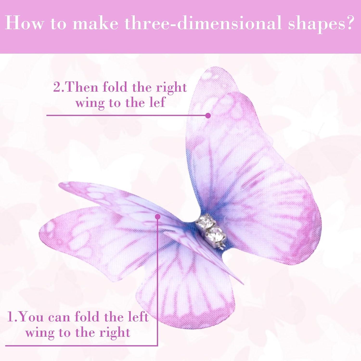 6 Pcs 3D Colorful Moving Wings Butterfly Hair Clips Realistic Colorful Organza Butterfly Handmade Hair Clips Barrette Hair Pins Hair Accessories for Women Girls