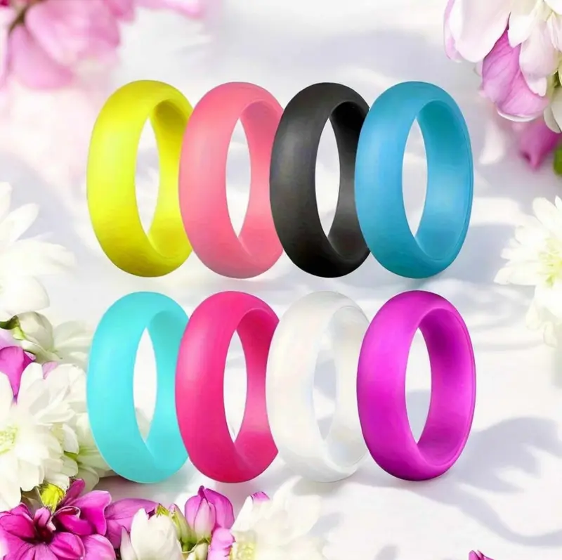 Unisex 6MM Casual Style Classic Silicone Ring (Size 6-10)