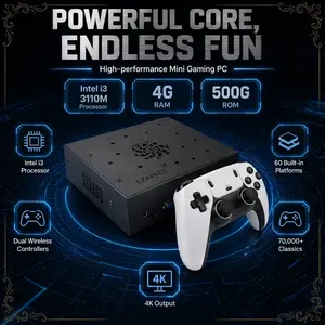 Super R8 Box with Intel 3110M, Dual System, Multi-Platform Library, Wireless Controllers, Plug & Play Home Entertainment Hub