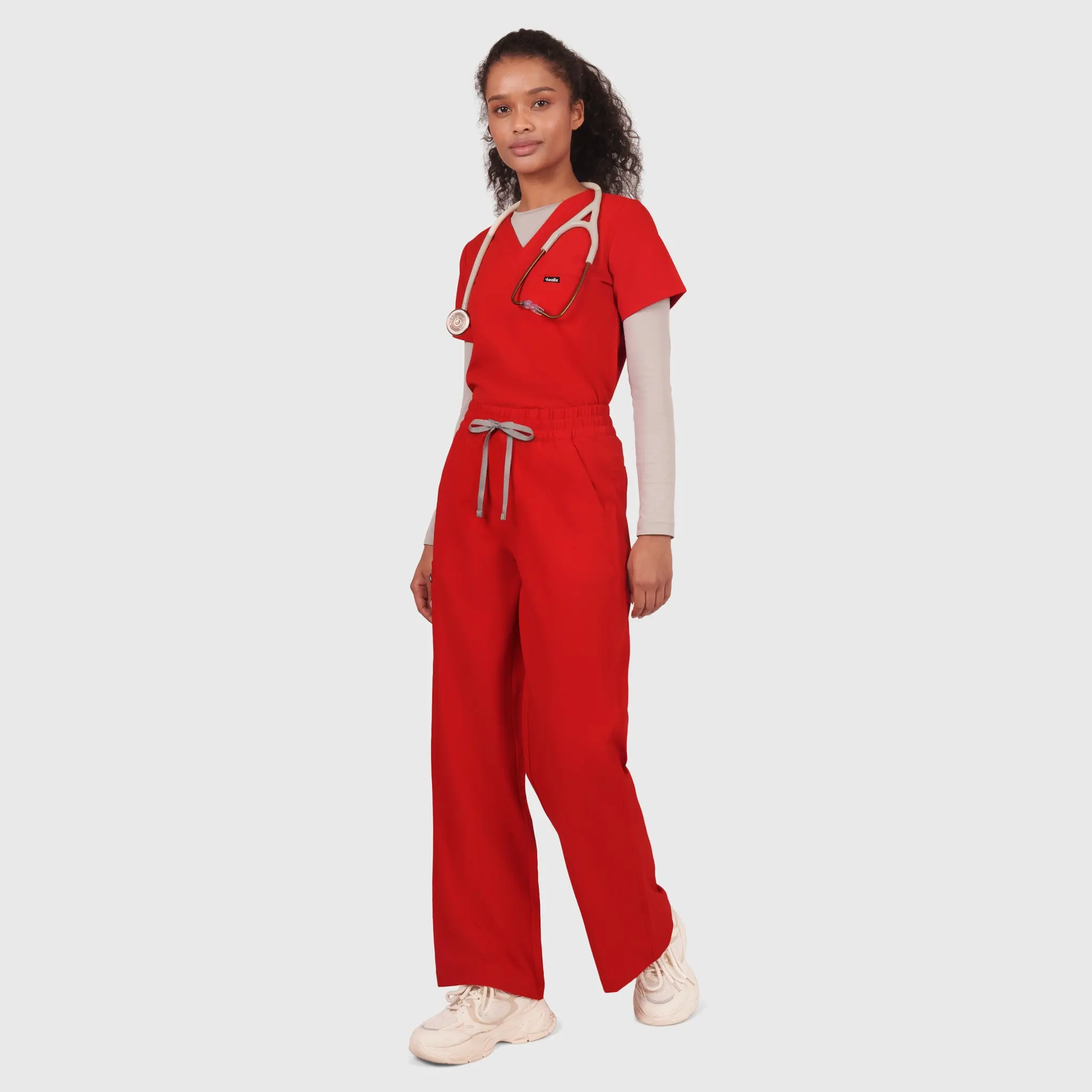 Elan High Waisted Wide-Leg Scrub Pant