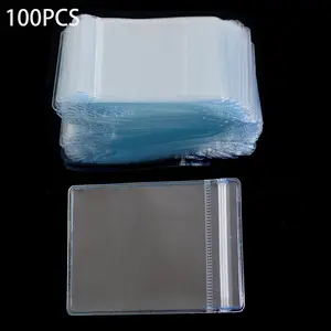 100pcs Thick Transparent Reusable Sealed PVC Storage Bags, Double Layer 0.45mm, Ideal for Jewelry, Beads, Ribbons, Travel Essentials