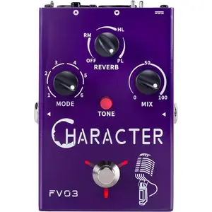 FV03 Vocal Effects Pedal Voice Processor Vocal Amplifier Stompbox Voice Changing Sounds Like Robot Male Female  with Delay Reverb Effects for Polishing Up Vocals Includes Guitar Playing
