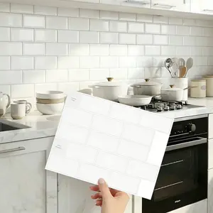 Marble Pattern Wall Sticker, Self-Adhesive Peel-and-Stick Waterproof and Oil-Proof Wall Decal for Kitchen, Bathroom, Home Office and Dormitory, Marble Backsplash Wallpaper