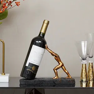 Creative Wine Rack, 1 Count Resin Wine Bottle Holder, Wine Display Rack, Home Decor for Living Room, Office, Bookshelf, Entrance