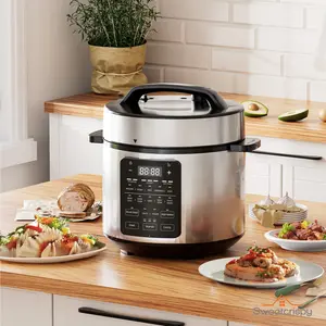 9 in 1 Electric Pressure Cooker 6 / 8 Quart, Steamer, Multi-Functional Smart Pot, Stainless Steel