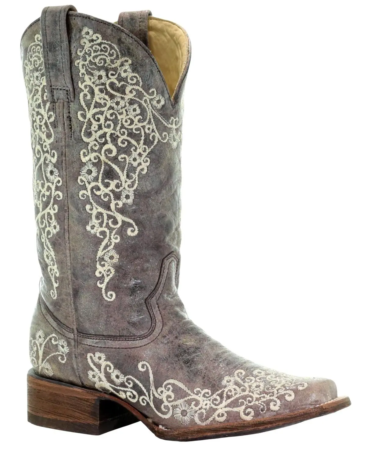 Corral Women's Crater Embroidered Western Boot Square Toe - A2663