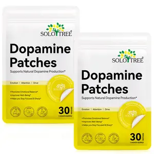 Solotree Dopamine Patches 30pcs X 2 Bags, Gentle Skin-Friendly & Ultra-Thin Breathable Design, High Adhesive Reusable Daily Use Patches