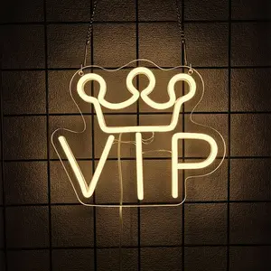 VIP Lounge Neon Signs for Wall Decor Indoor Lighting VIP Lights for Night Club Bar Nail Salon Massage Office Hotel Pub Cafe Man Cave Bedroom Led Neon Sign