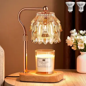 Candle Warmer Lamp with Timer - Flower Electric Wax Melter Warmer Adjustable Height for Jar Candles, Gift for Women, Mom, Christmas, Birthday, Home Decor