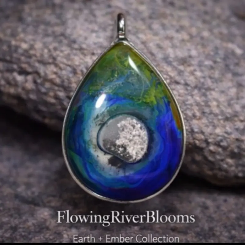 Fire Ash Resin Pendant