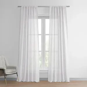 Half Price Drapes Deluxe French Linen Curtain