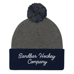 Embroidered Hockey Pom-Pom Beanie | Sandbar Hockey Co.