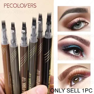 1PC Waterproof Four-pronged Eyebrow Pencil, Long-lasting, Filled with Sparse Eyebrows, Clear Eyebrow Shape, Quick Drying, Easy To Color, Cosmetic, Eyebrow Makeup Products