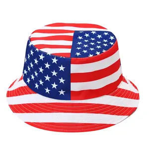 Flag Element Multifunctional Bucket Hat Foldable Portable Unisex Minimalist Design For Outdoor Sports