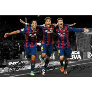 Lionel Messi Neymar Jr. Luis Suarez Printable Poster Wall Art Home Decor Instant Poster Print Unframed
