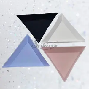 Palette for Glitter, Nails, Rhinestones - White, Black, Pink, Blue