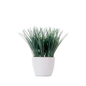 9" Artificial Grass Plant with Decorative Planter 9" Artificial Grass Plant with Decorative Planter