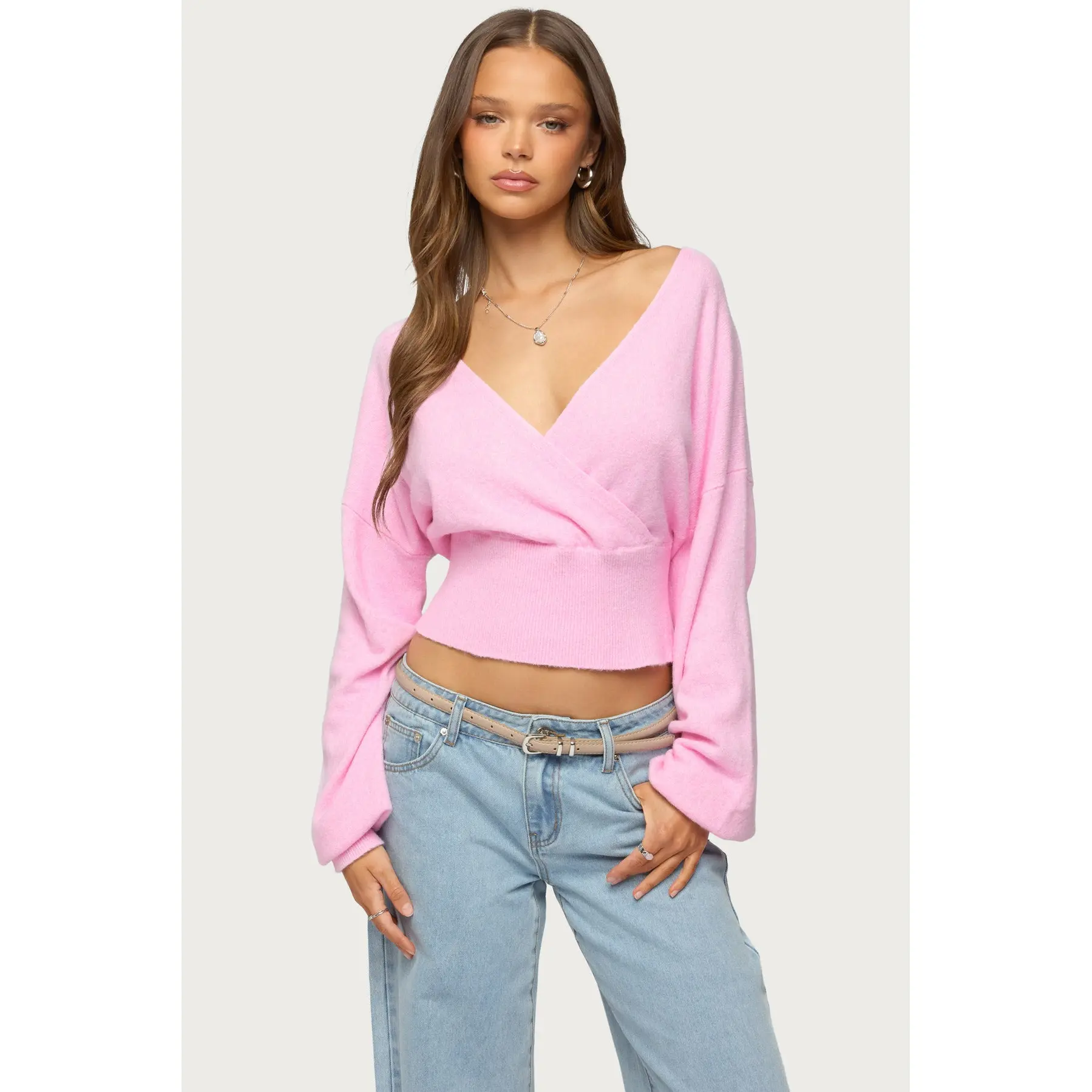 Lillia V Neck Wrap Sweater Lillia V Neck Wrap Sweater
