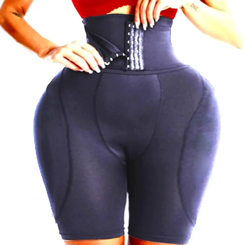 Women Butt Lifter Panties with Belt High Waisted Front Button Tummy Control Hip Enhancer Underwear with Waist Trainer Seamless Booty Lifting Shapewear