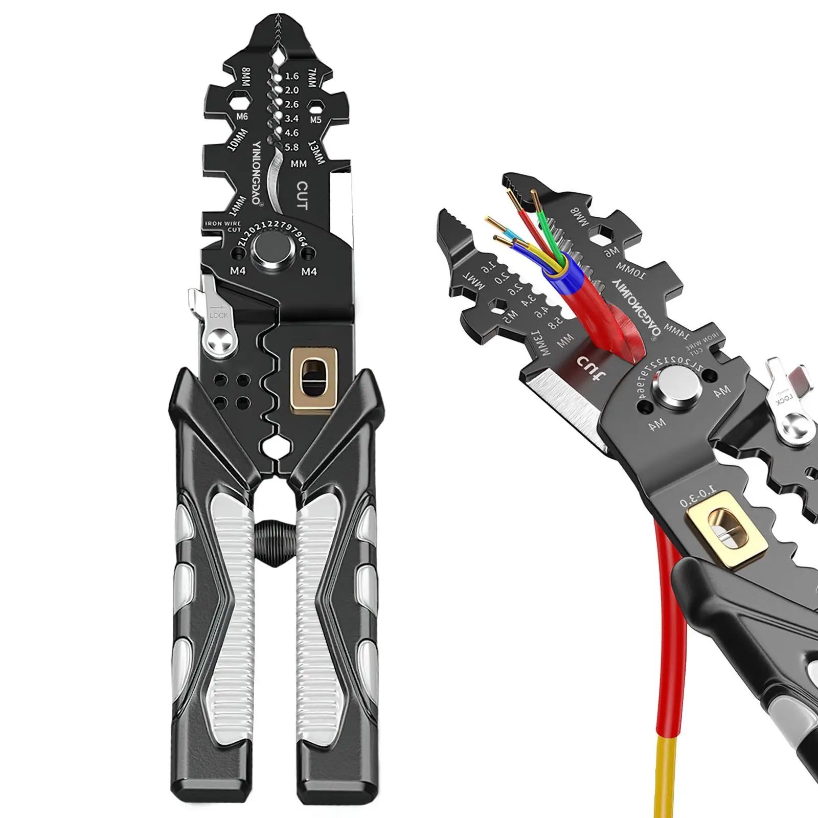 25 in 1 Multi-Purpose Wire Stripper Tools for Mechanics, Work Equipment for Men, Electrician Crimping Tool For Terminal Wire, Electrician Pliers, Prof