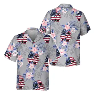Stormtrooper Helmet American Flag Hawaiian Shirt Personalized Retro Hawaiian Shirt Summer Shirt Gift For Him Gift For Her Father Gift Mother Aloha Shirt Beach Outfit Floral Tropical Hawaii Shirt